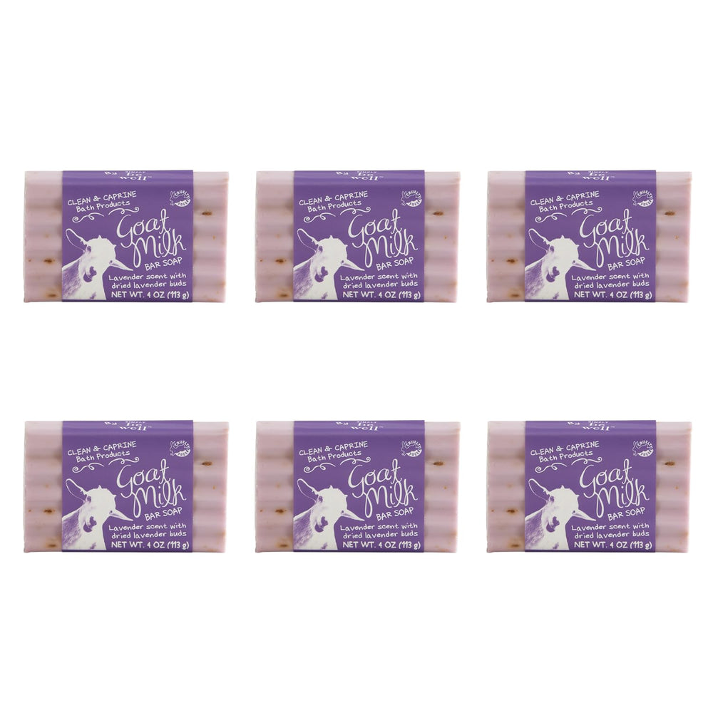 San Francisco Soap Company goat milk soap bar with lavender buds for nourishing hydration.