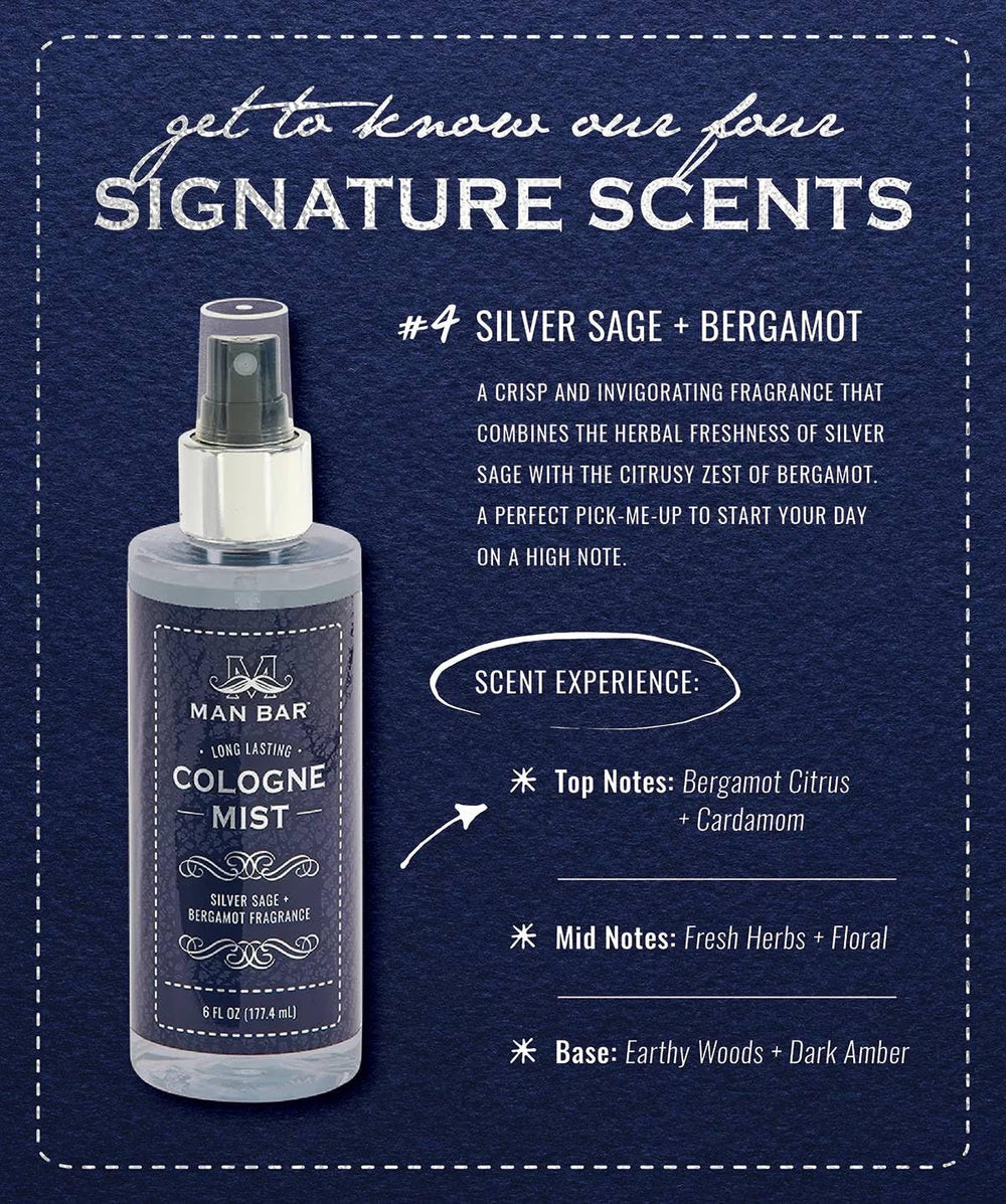 San Francisco Soap Company MAN BAR notes include bergamot and sage for a refreshing aura.