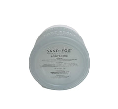 Sand and Fog body scrub texture close-up highlighting nourishing oils.