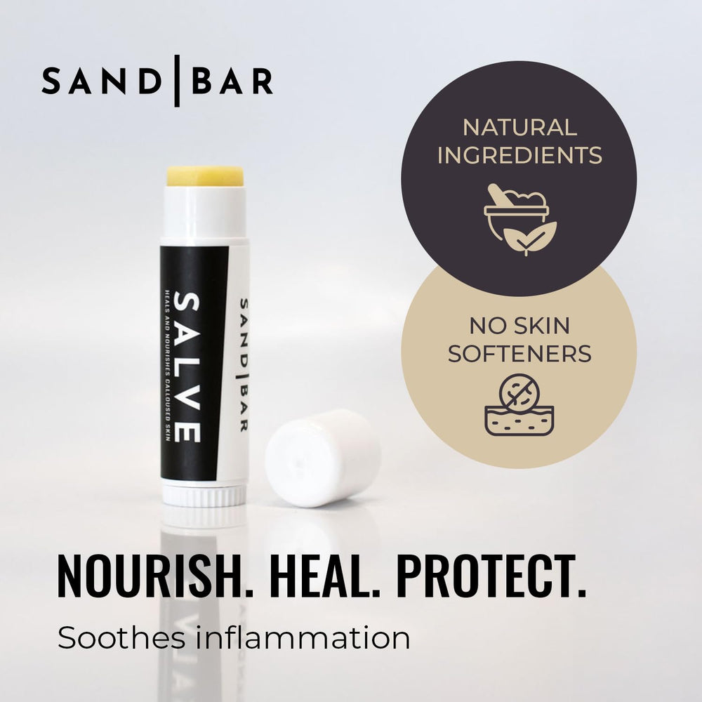 SandBar Callus Salve chapstick-style application demonstrates precise, mess-free treatment