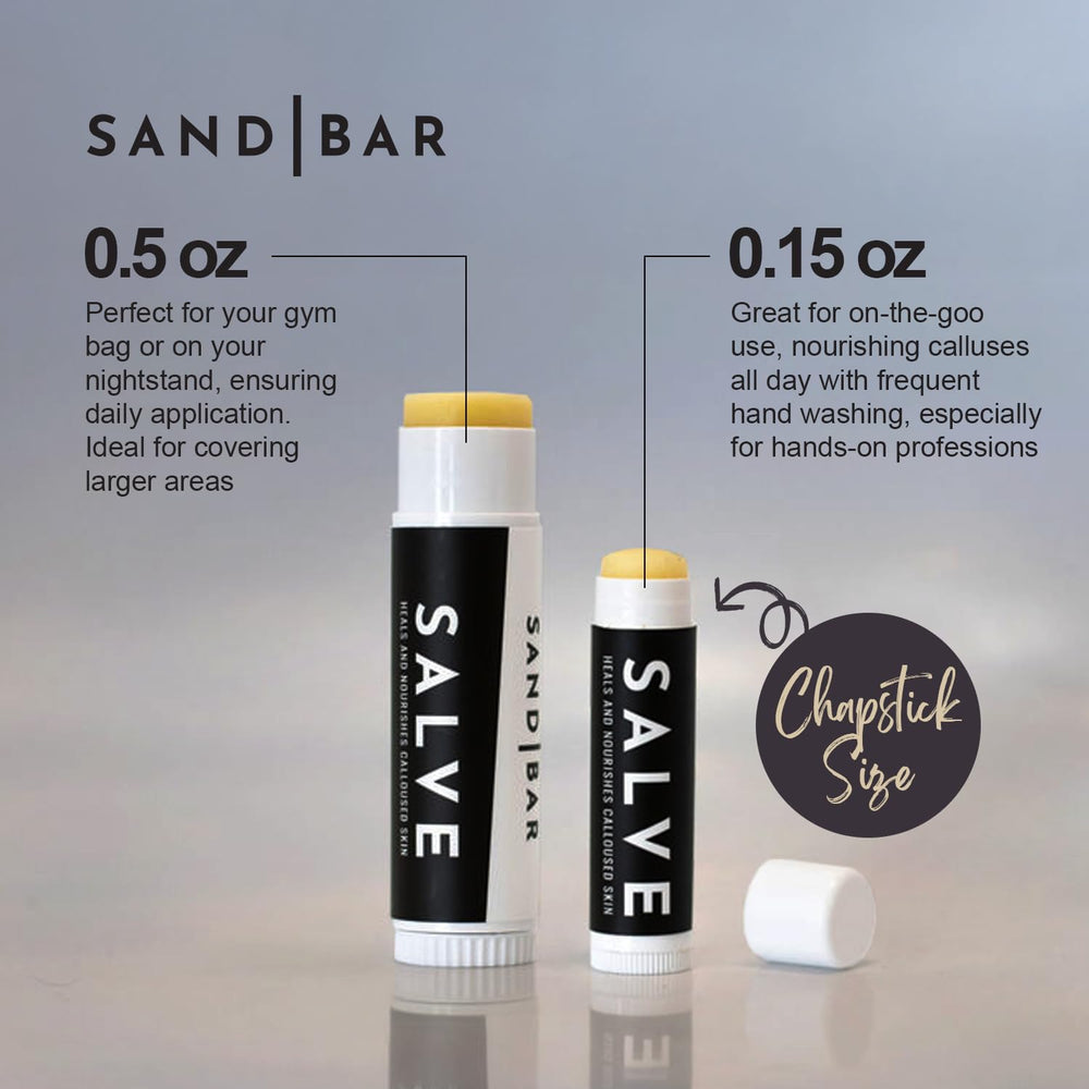 SandBar Callus Salve in a compact travel pack for care on busy days