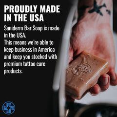 Saniderm Face & Body Bar citrus care for tattoos during cleansing