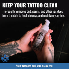 Sea buckthorn oil in Saniderm Soap nourishes tattooed skin.