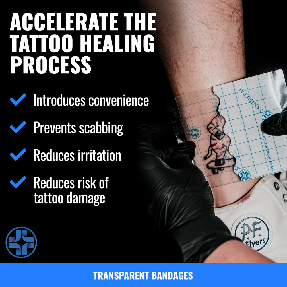 Saniderm latex-free bandage reduces irritation during healing.