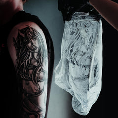 Saniderm Original bandage protects tattoos through everyday life adventures.