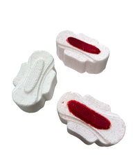 Sanitary Pad Bath Bomb Bloody Pad two-pack hero image for spa-like relaxation.