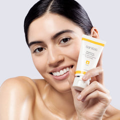 Sanitas Brightening Hand Cream pump-top bottle ready for easy daily application.