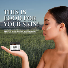 Santa Cruz Paleo honey-infused balm with a light aroma for everyday skincare.
