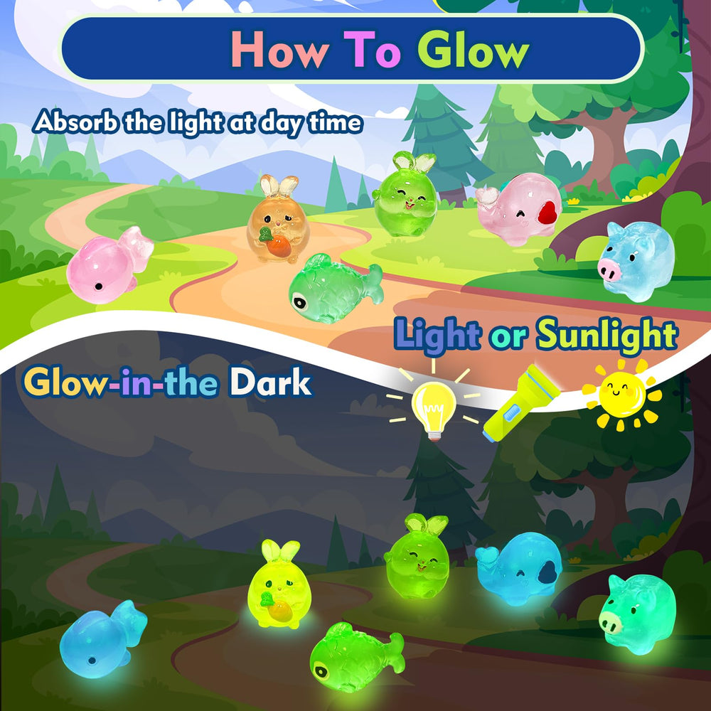 Santrela glow in the dark toy inside bath bomb brightens night baths.