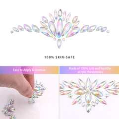 SAOROPEB Look-ready jewels worn on cheeks or forehead for festival fashion