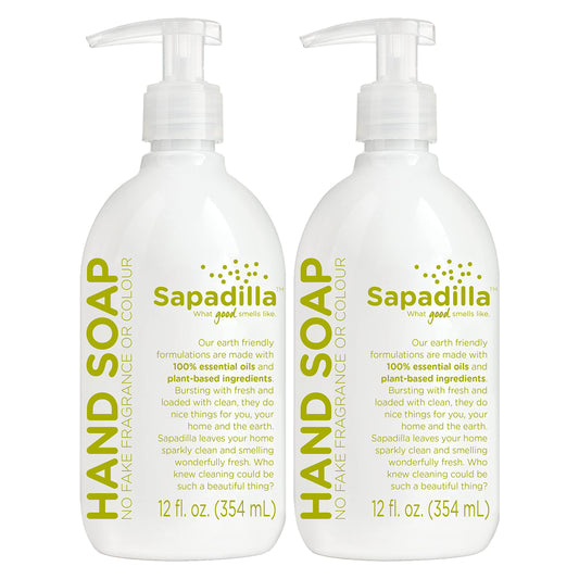 Sapadilla Rosemary Peppermint hand soap bottle with refreshing scent for clean hands
