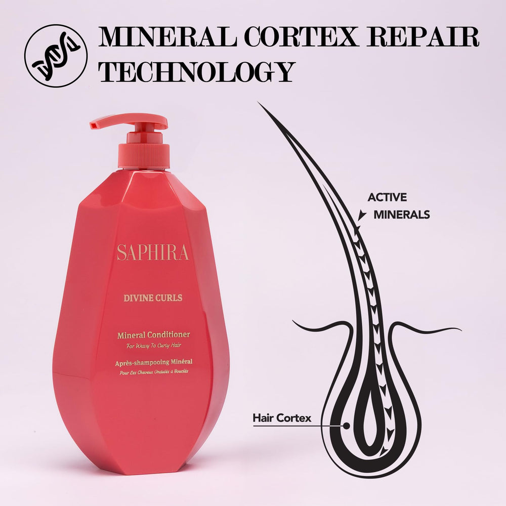 Saphira Divine Curls Conditioner being applied to curls for detangling