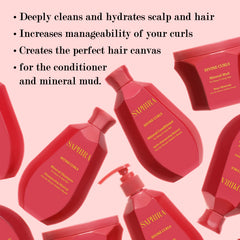 Saphira Divine Curls Shampoo model curls portrait highlights soft definition