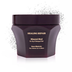 Saphira Healing Repair Mineral Mud jar close-up shows rich texture for luxurious application.