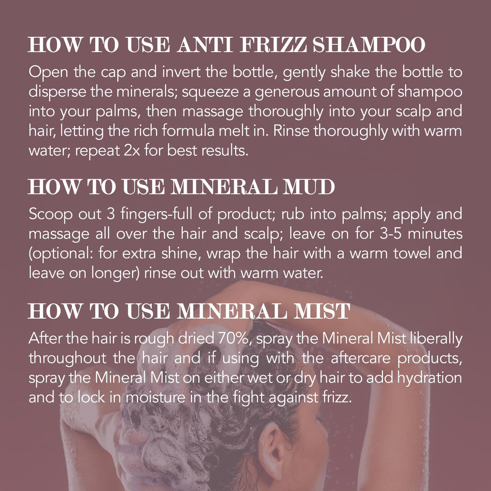 Saphira Mineral DeFrizz Shampoo pouring gentle lather.