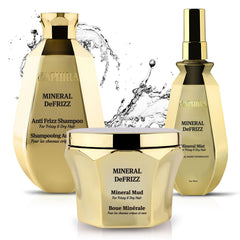 Saphira Mineral DeFrizz Shampoo bottle for smooth hair.
