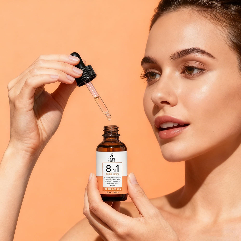 Sapi Anito ingredient showcase with vitamin C and niacinamide for balanced tone