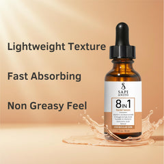 Sapi Anito 8-in-1 serum nightly routine shot suggesting compatibility with creams