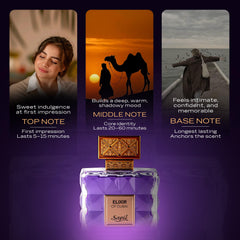 Sapil Elixir of Dubai label detail, rich amber and vanilla notes suggested.