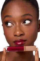 Sara Happ Wild Berry Slip Luxe Gloss on lips adds moisture and shine