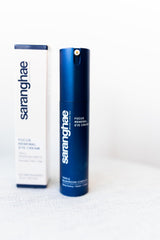 Saranghae triple mushroom eye cream texture close-up for smooth under-eye skin.
