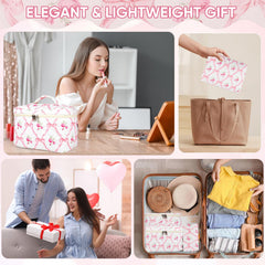 Sarrany quilted cosmetic bag in floral style adds charm to your routine.