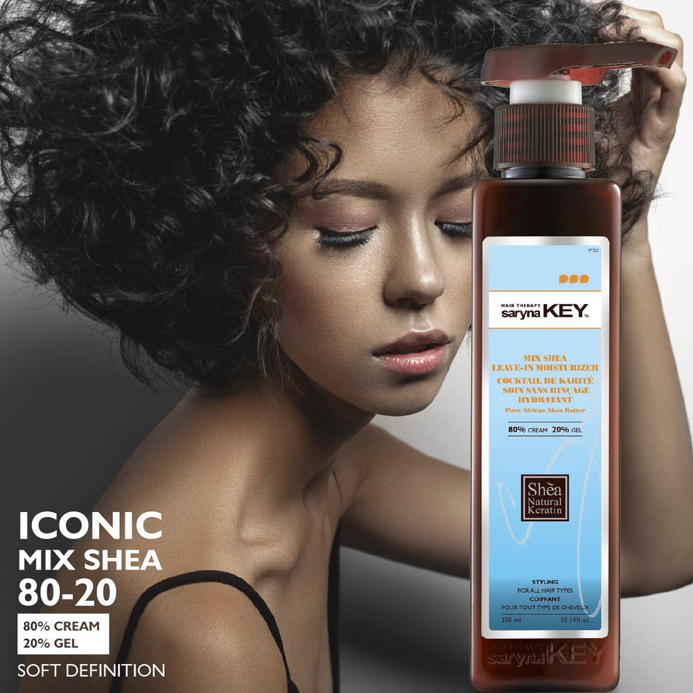 Saryna Key Mixed Shea 80/20 hair soft close-up after application.