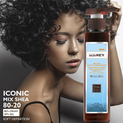 Saryna Key Mixed Shea 80/20 hair soft close-up after application.
