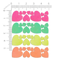Sasswear blacklight heart stickers pool party accessory for playful flair