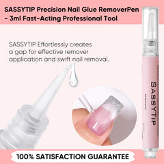 SASSYTIP acetone-free remover with jojoba oil nourishes natural nails