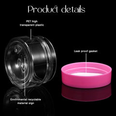 SATINIOR clear pink jar showing compact storage for cosmetics and samples