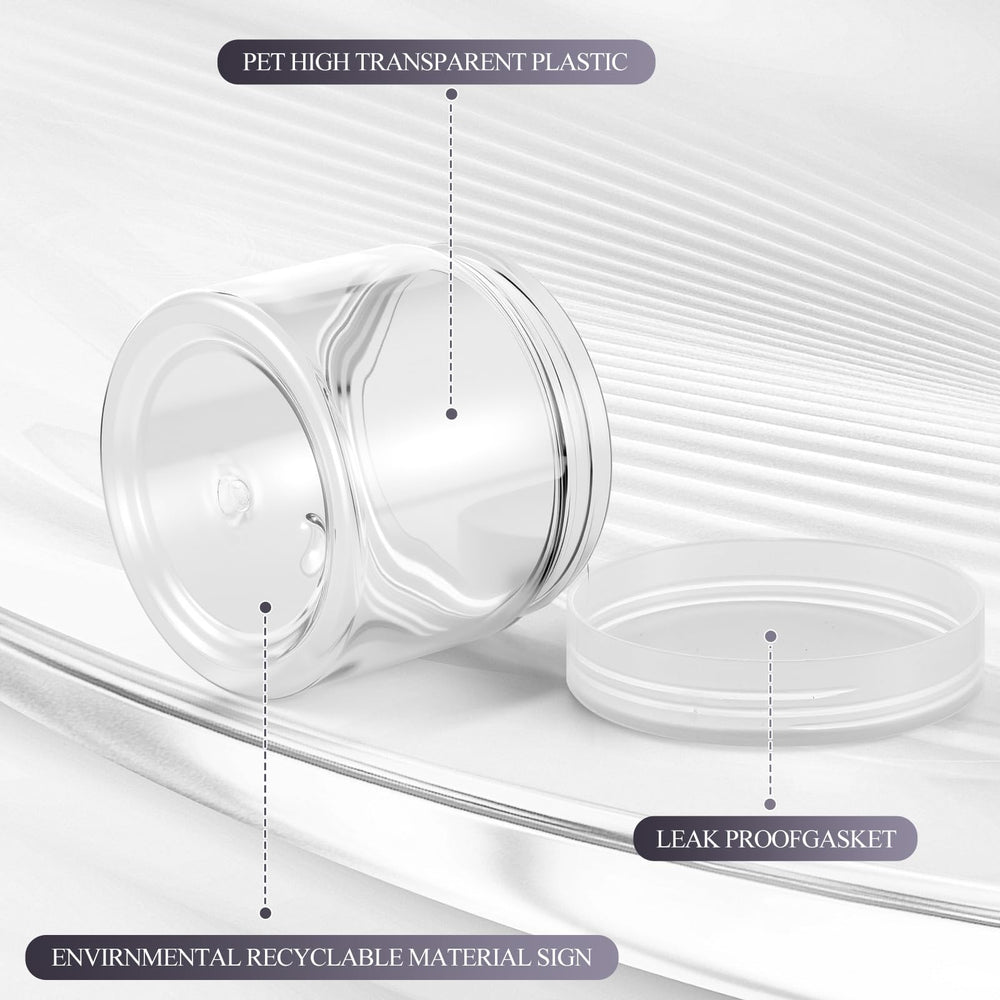 SATINIOR jars feature a foam-lined leak-proof seal for safety during transport.