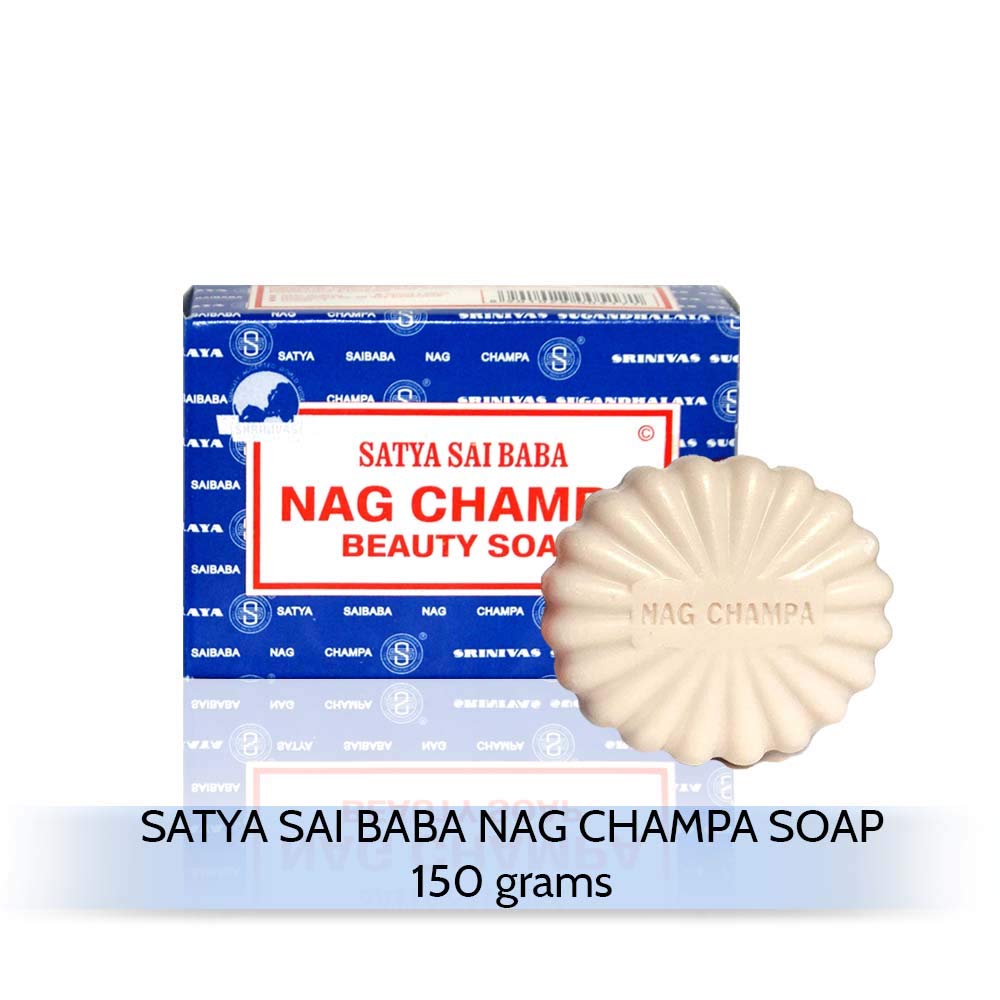 Close-up of Satya Nag Champa soap lather for daily cleansing.