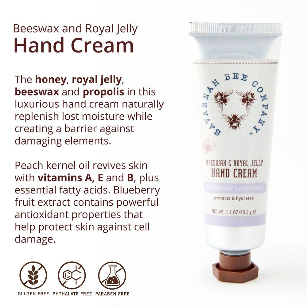 Travel-size cream fits purse for on-the-go hydration.