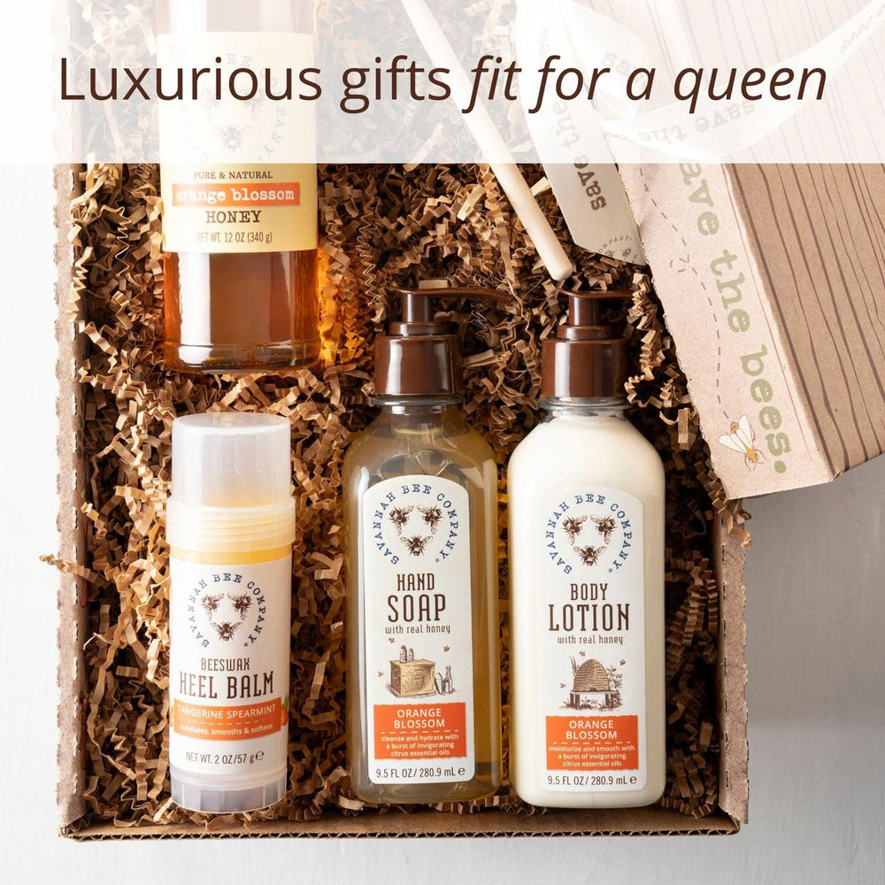 Savannah Bee Company Honey Body Lotion closeup features pure honey ingredient and smooth finish