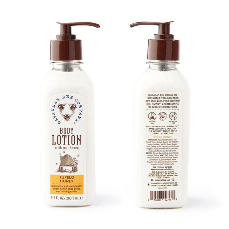 Savannah Bee Company Honey Body Lotion cruelty-free label signals ethical skincare.