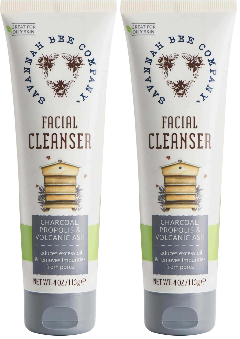 Savannah Bee Propolis Extract cleanser bottle pour for daily pore cleansing.