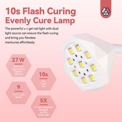 SAVILAND 10s flash cure image highlights rapid drying with gentle lighting