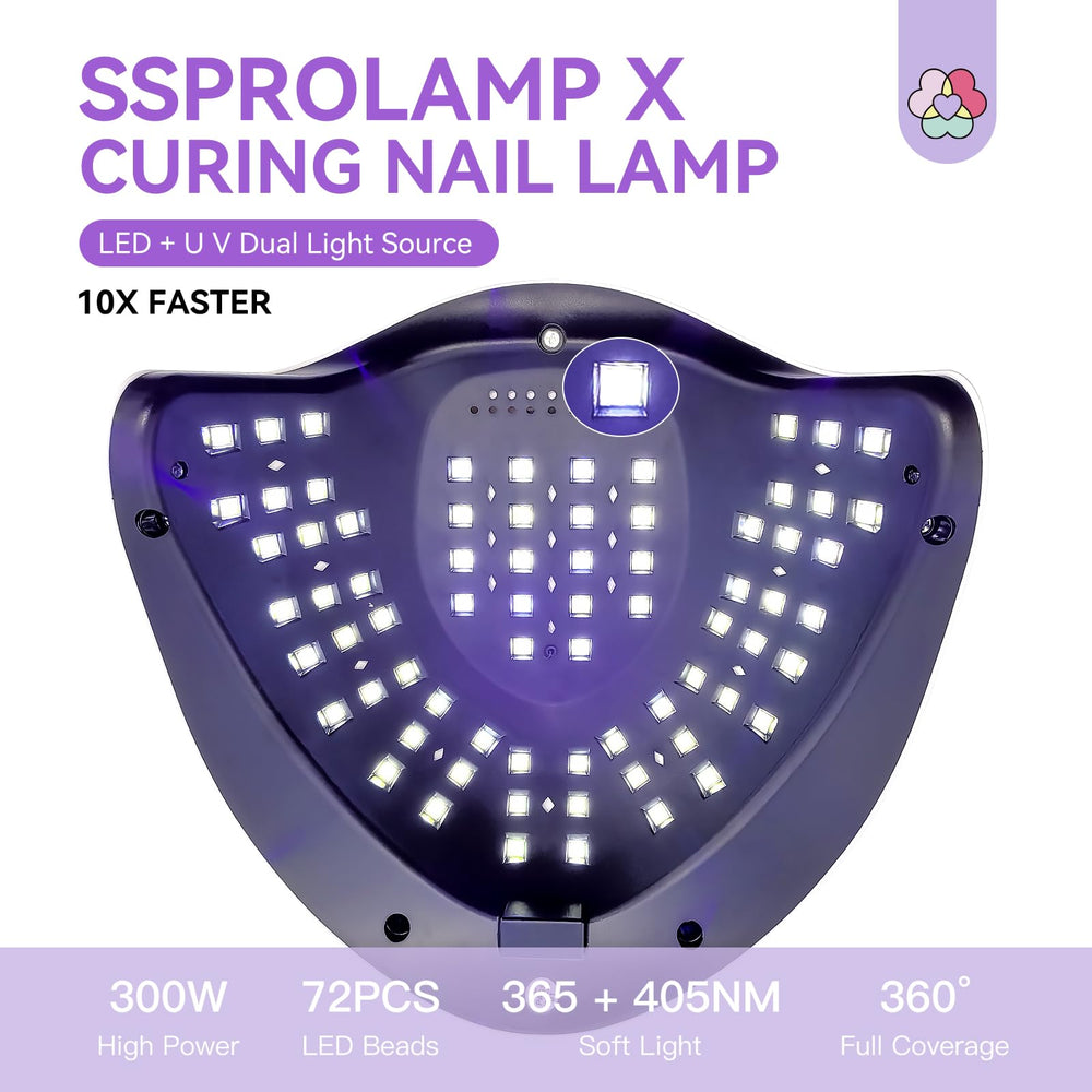 SAVILAND 300W UV Nail Lamp shows 72 LEDs for consistent results.