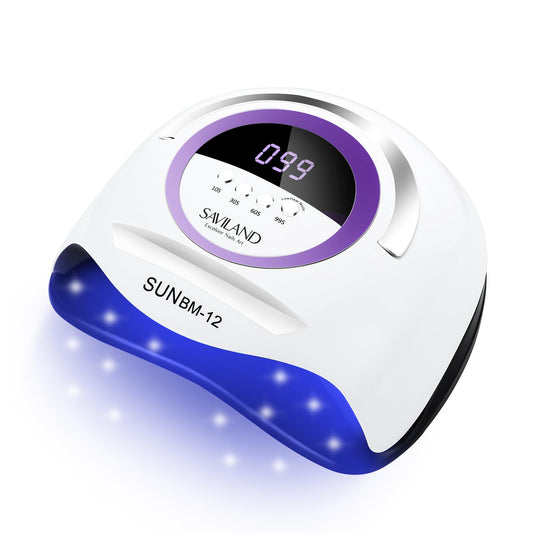 SAVILAND 300W UV Nail Lamp front view for quick, even curing.
