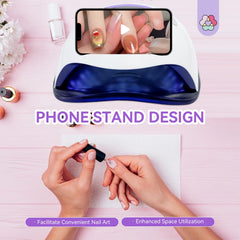 SAVILAND 300W UV Nail Lamp features LCD display and removable base.