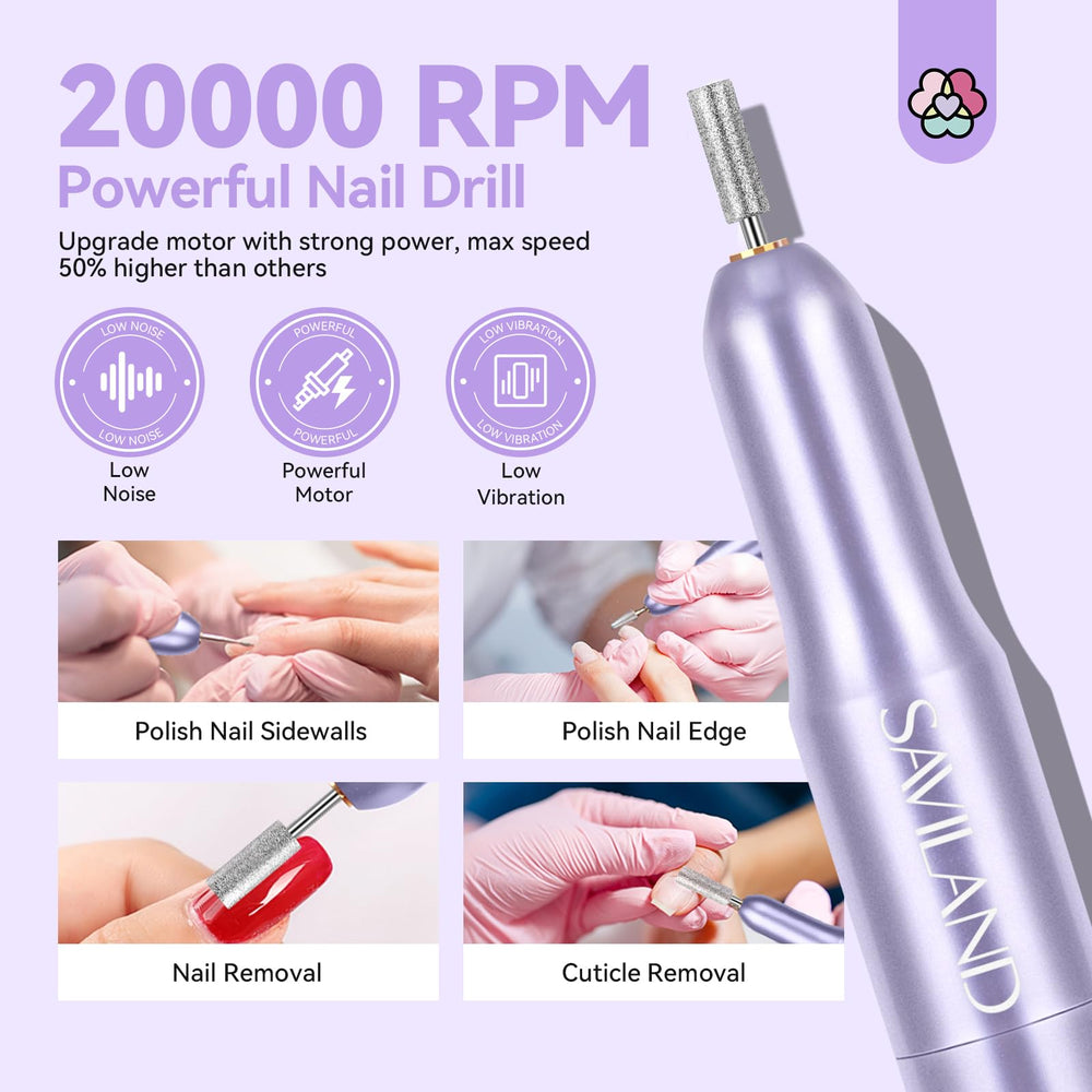 SAVILAND compact kit ready for convenient DIY manicure sessions