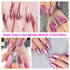 Saviland 3D chrome nail art opens dimensional chrome opportunities.