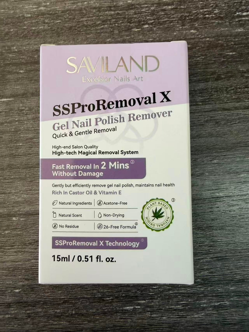 SAVILAND remover suitable for acrylic, dip, and builder nails