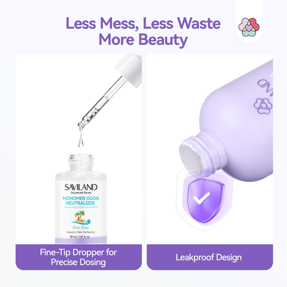 SAVILAND acrylic nail art clarity supports natural-looking extensions and clean lines.