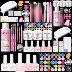 SAVILAND acrylic nail kit box contents for at-home professional nails