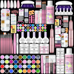SAVILAND acrylic nail kit contents for a complete home manicure setup