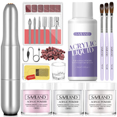 SAVILAND acrylic nail kit with drill included for at-home manicure