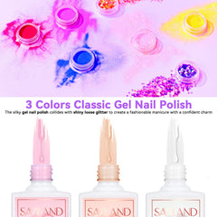 SAVILAND classic acrylic powder trio for durable nails
