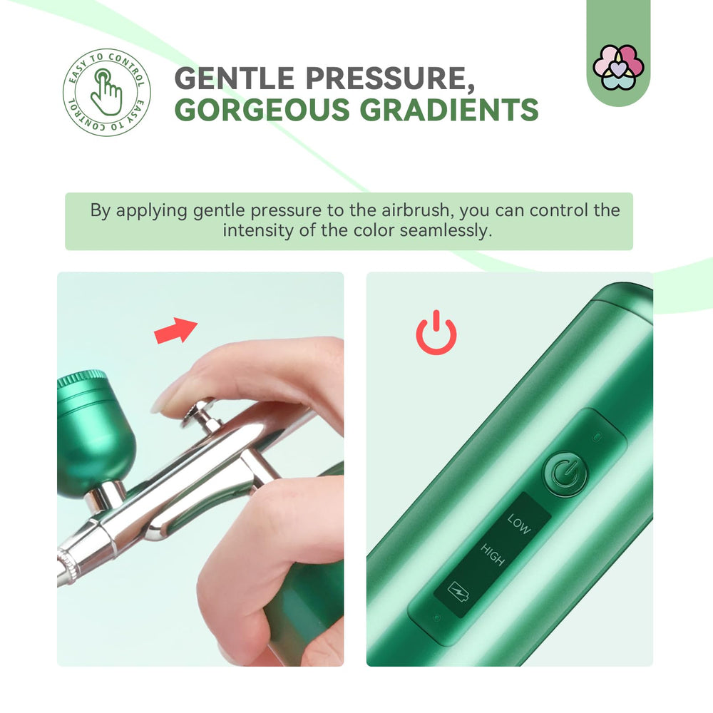 SAVILAND nail airbrush kit cleaning brushes simplify maintenance and longevity.